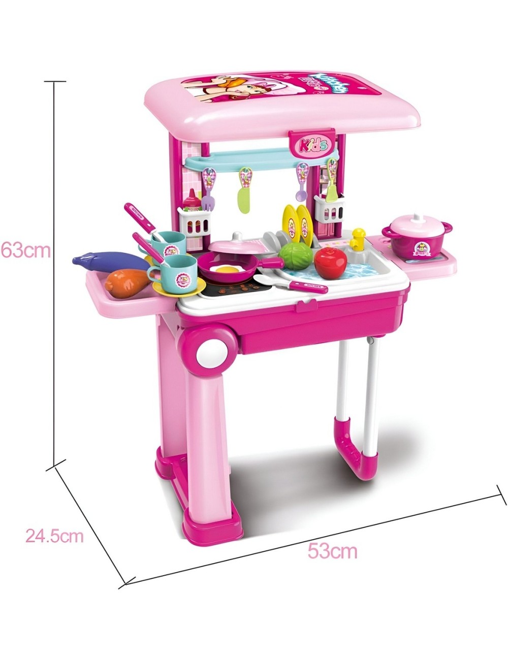 Set Cocina Cheef Maleta Mesa Portátil Niñas Didáctico