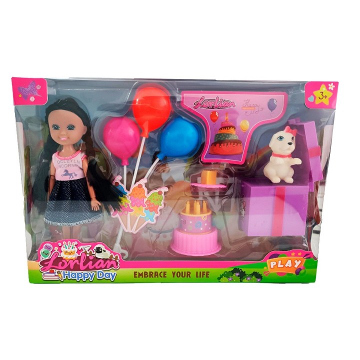 Muñeca Accesorios Fiesta Mascota Juguete Niñas Interactivo