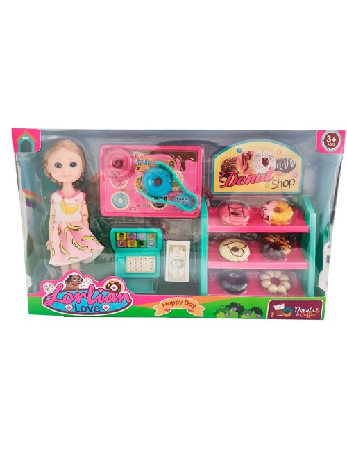 Muñeca Accesorios Tienda De Donas Juguete Niñas Interactivo