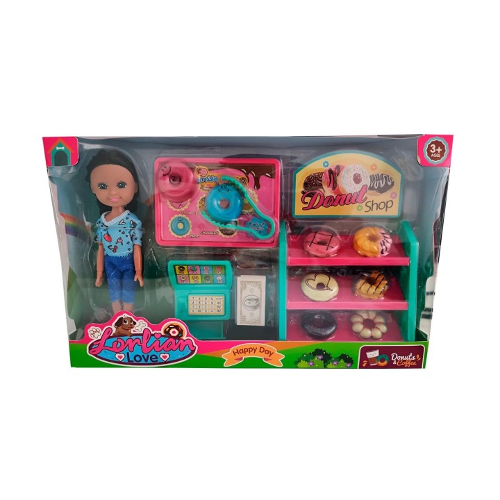 Muñeca Accesorios Tienda De Donas Juguete Niñas Interactivo