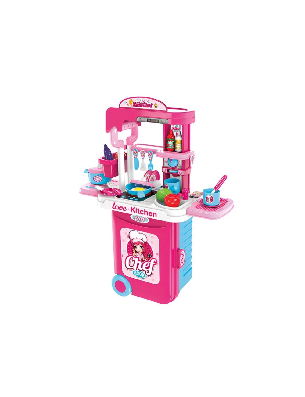 Cocina Infantil Armable Maleta 3 En 1 Accesorio Chef Juguete