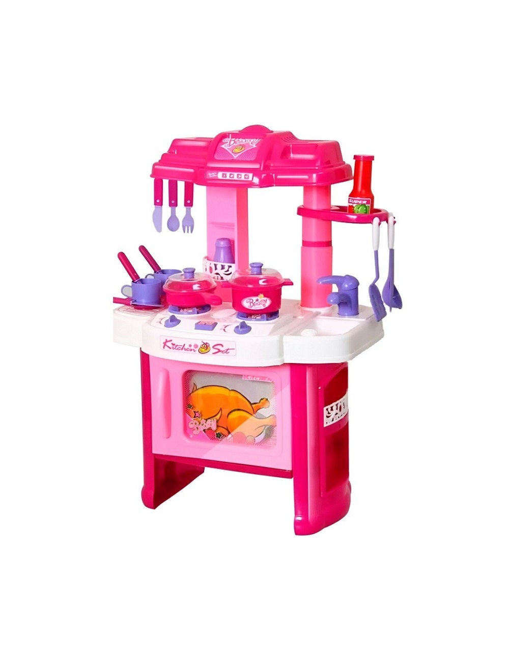 Cocina Juguete Interactiva Con Horno Utencilios Niñas