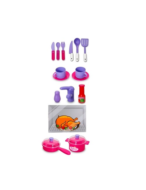 Cocina Juguete Interactiva Con Horno Utencilios Niñas