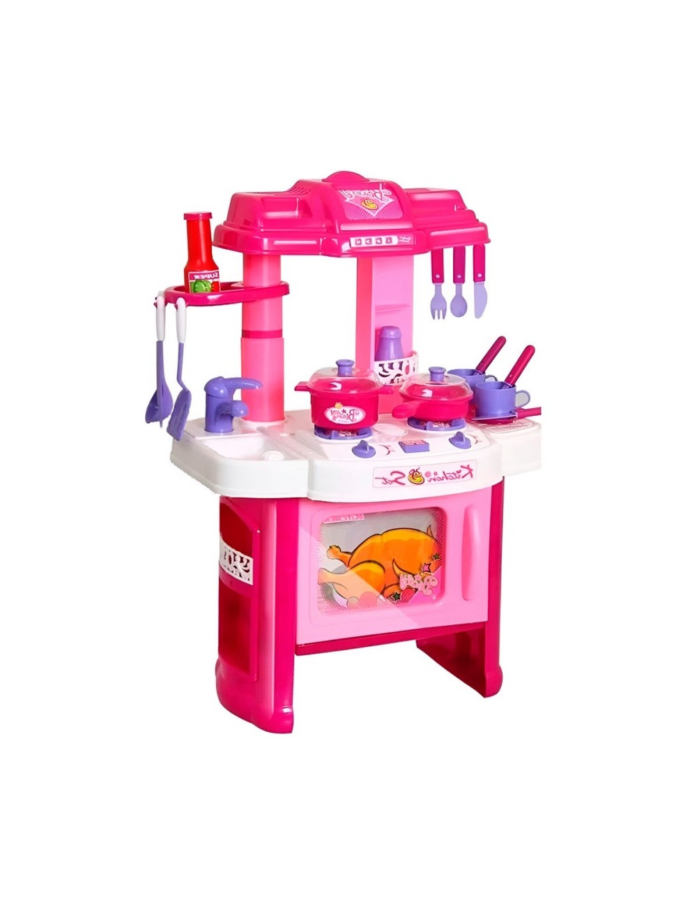 Cocina Juguete Interactiva Con Horno Utencilios Niñas