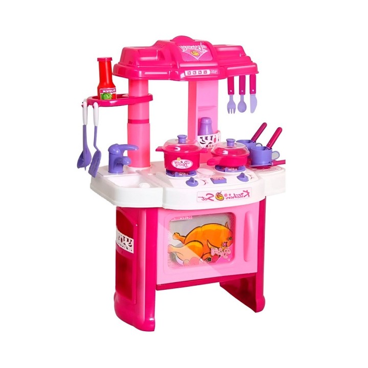 Cocina Juguete Interactiva Con Horno Utencilios Niñas