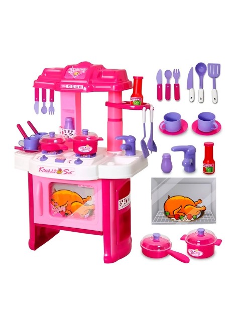 Cocina Juguete Interactiva Con Horno Utencilios Niñas