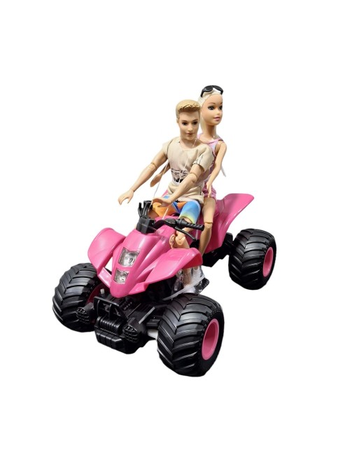 Cuatrimoto Recargable Muñeca Muñeco Control Remoto + Bateria