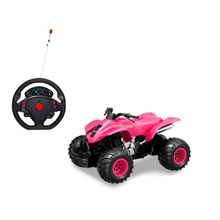 Cuatrimoto Recargable Muñeca Muñeco Control Remoto + Bateria