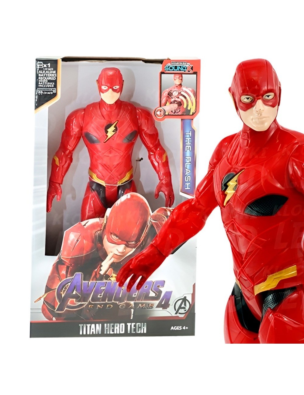 Figura Coleccionable Juguete Sonido Comic Flash Heroe