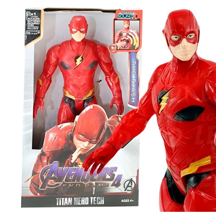 Figura Coleccionable Juguete Sonido Comic Flash Heroe
