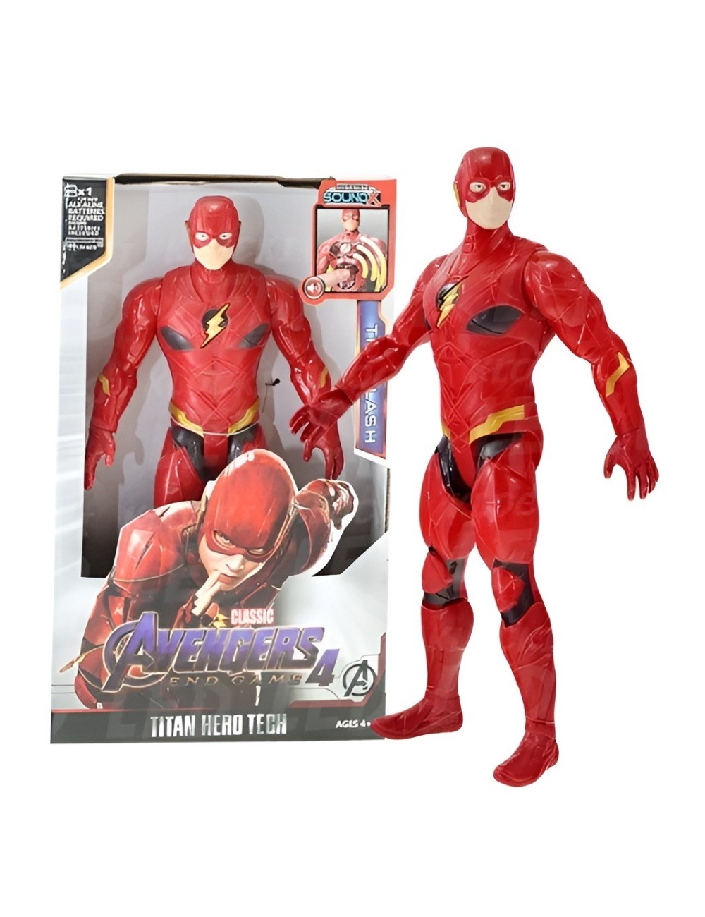 Figura Coleccionable Juguete Sonido Comic Flash Heroe