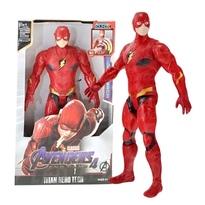 Figura Coleccionable Juguete Sonido Comic Flash Heroe