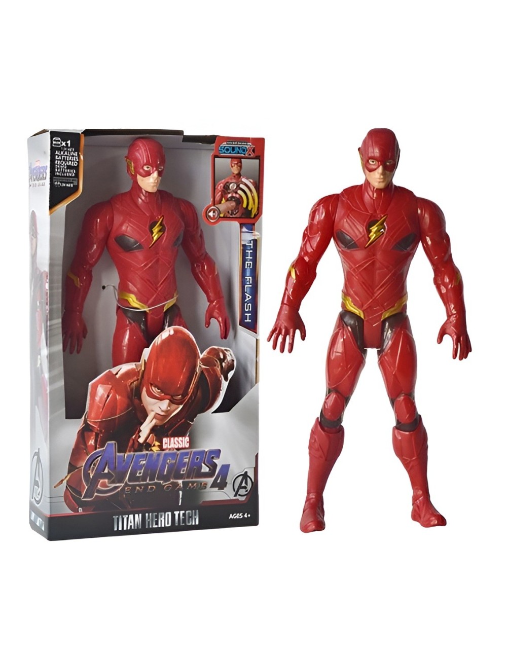 Figura Coleccionable Juguete Sonido Comic Flash Heroe