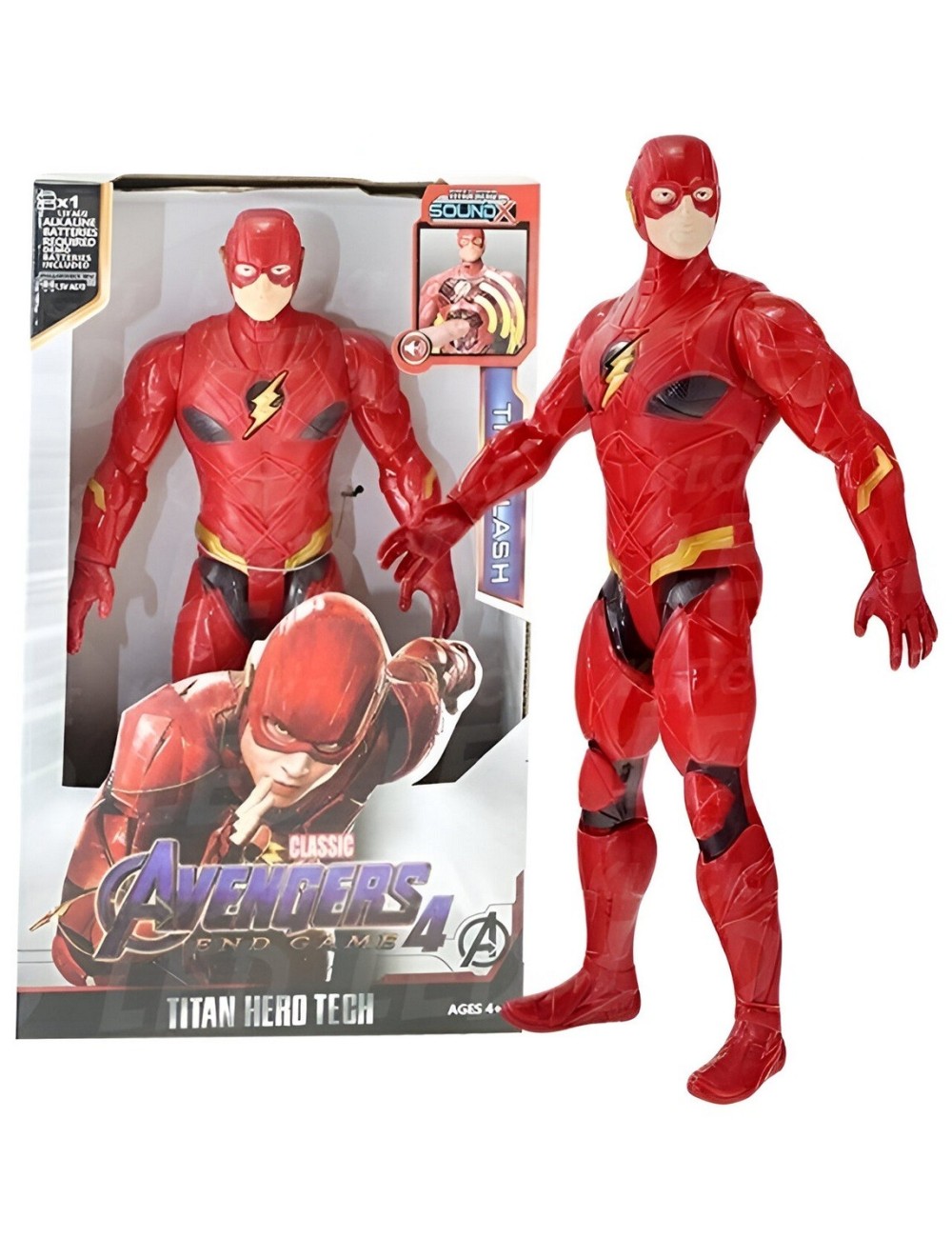 Figura Coleccionable Juguete Sonido Comic Flash Heroe