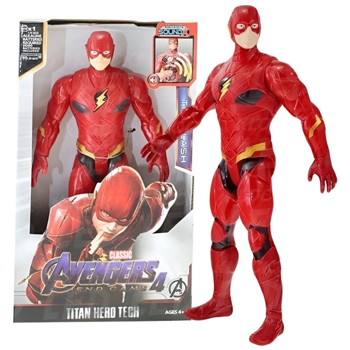 Figura Coleccionable Juguete Sonido Comic Flash Heroe