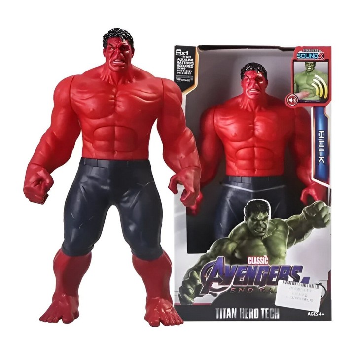 Figura Coleccionable Juguete Sonido Comic Hulk Rojo