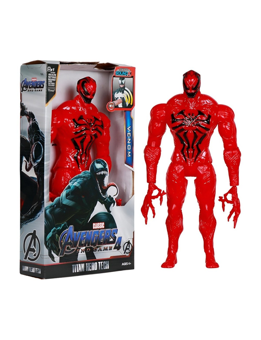 Figura Coleccionable Juguete Sonido Comic Venom Rojo