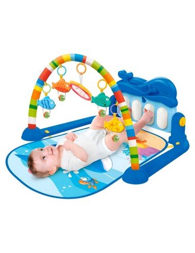 Gimnasio Piano Fitness Tapete Sonajero Peces Musical Bebes