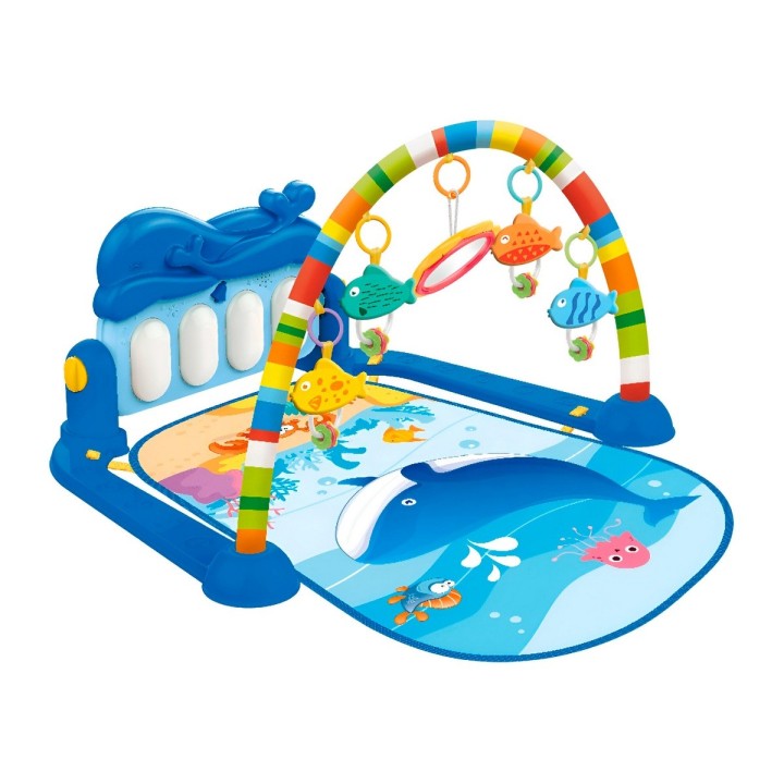 Gimnasio Piano Fitness Tapete Sonajero Peces Musical Bebes