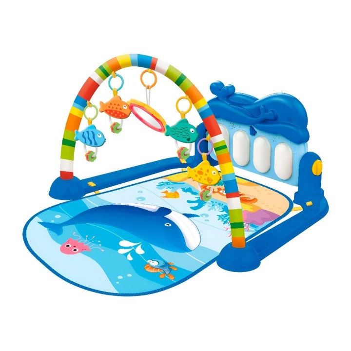 Gimnasio Piano Fitness Tapete Sonajero Peces Musical Bebes