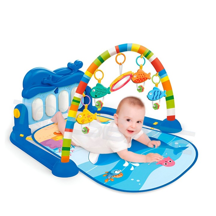 Gimnasio Piano Fitness Tapete Sonajero Peces Musical Bebes