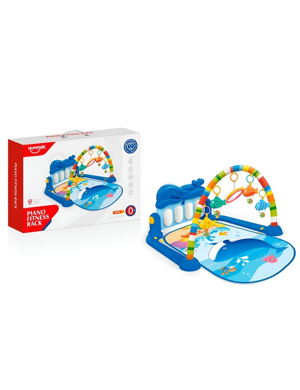 Gimnasio Piano Fitness Tapete Sonajero Peces Musical Bebes