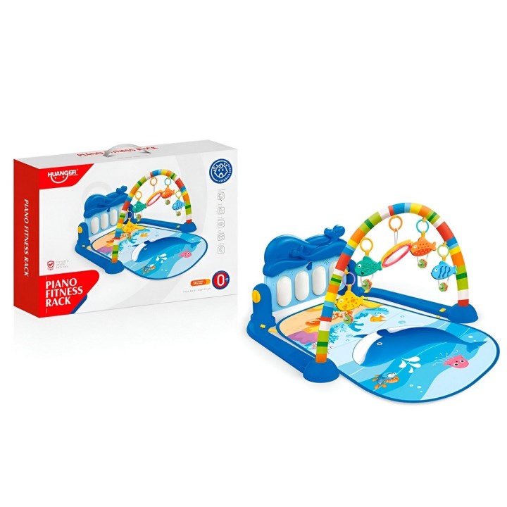 Gimnasio Piano Fitness Tapete Sonajero Peces Musical Bebes