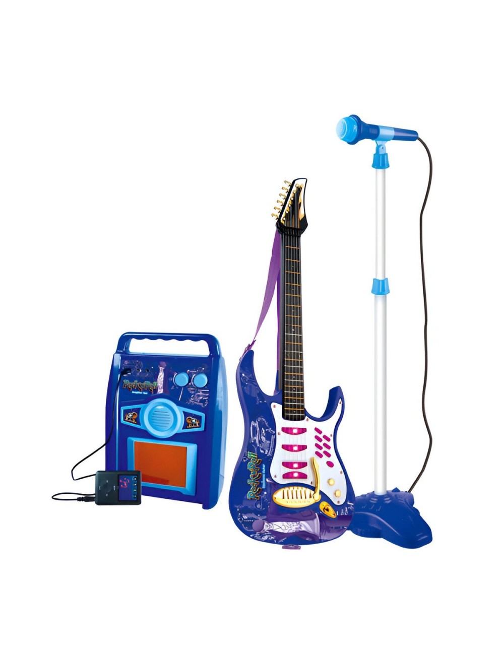 Guitarra Microfono Parlante Juguete Niños Musica + Baterias