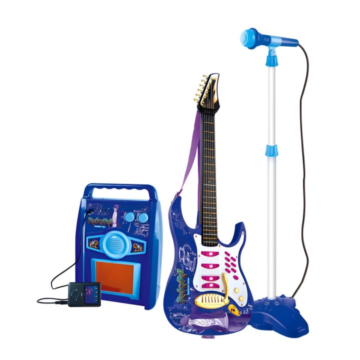 Guitarra Microfono Parlante Juguete Niños Musica + Baterias