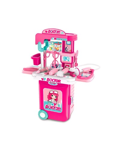 Maleta Armable 3 En 1 Accesorios Doctora Utencilios Juguete
