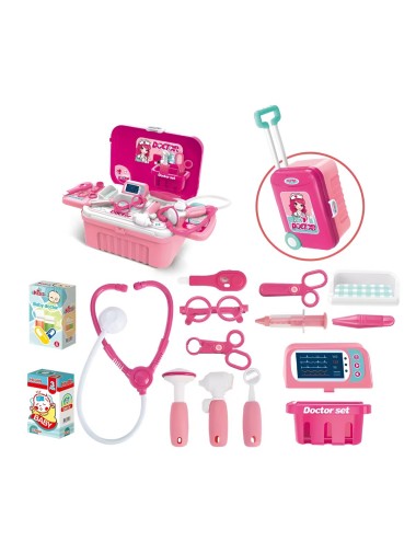 Maleta Armable 3 En 1 Accesorios Doctora Utencilios Juguete
