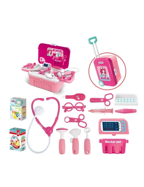 Maleta Armable 3 En 1 Accesorios Doctora Utencilios Juguete