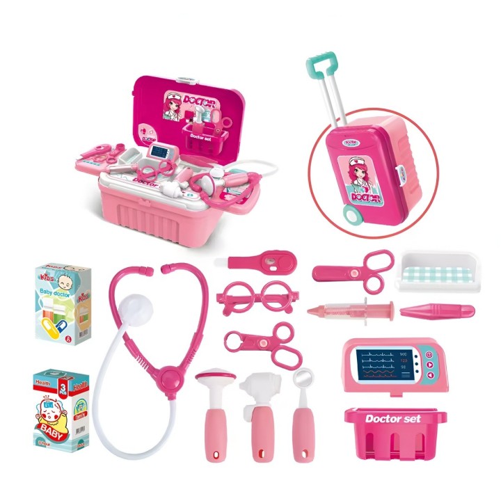 Maleta Armable 3 En 1 Accesorios Doctora Utencilios Juguete