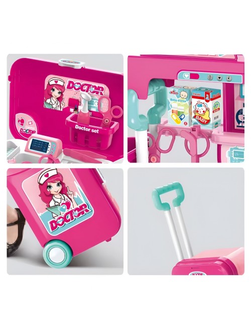 Maleta Armable 3 En 1 Accesorios Doctora Utencilios Juguete