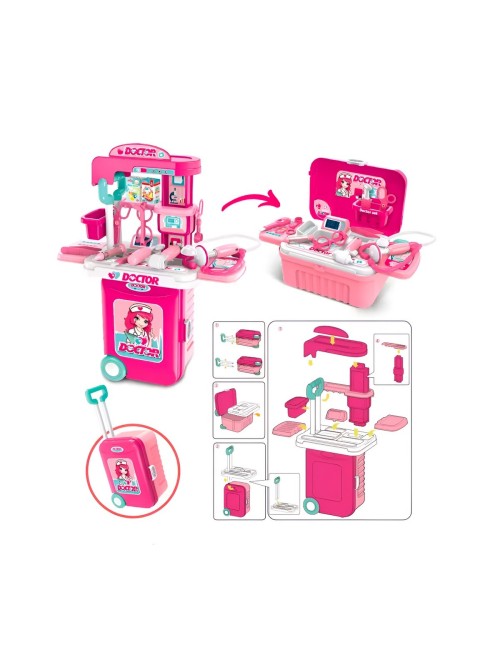 Maleta Armable 3 En 1 Accesorios Doctora Utencilios Juguete