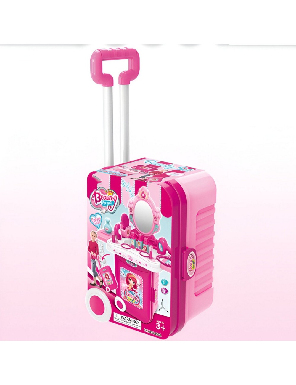 Maleta Armable 3 En 1 Accesorios Tocador Accesorios Juguete