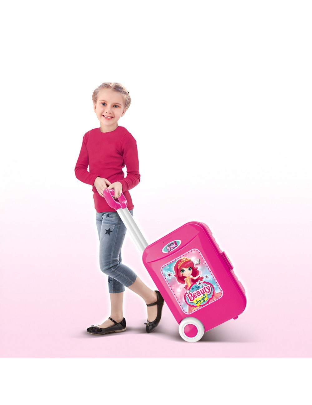 Maleta Armable 3 En 1 Accesorios Tocador Accesorios Juguete