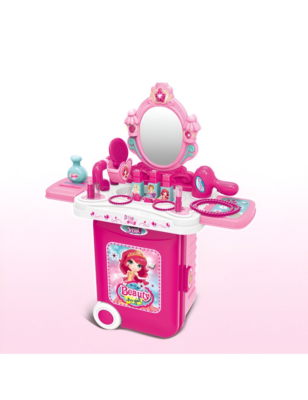 Maleta Armable 3 En 1 Accesorios Tocador Accesorios Juguete