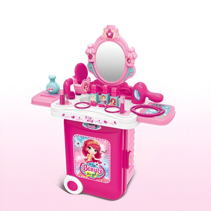 Maleta Armable 3 En 1 Accesorios Tocador Accesorios Juguete