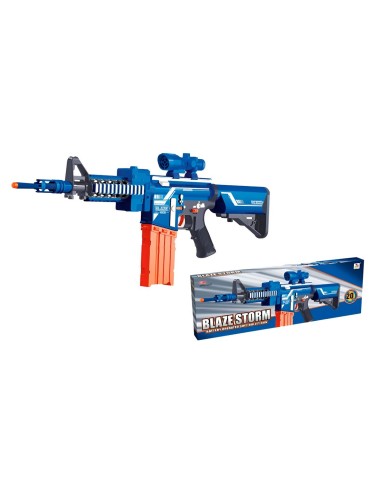 Pistola Ametralladora M4 Juguete Lanza Dardo Nerf + Bateria