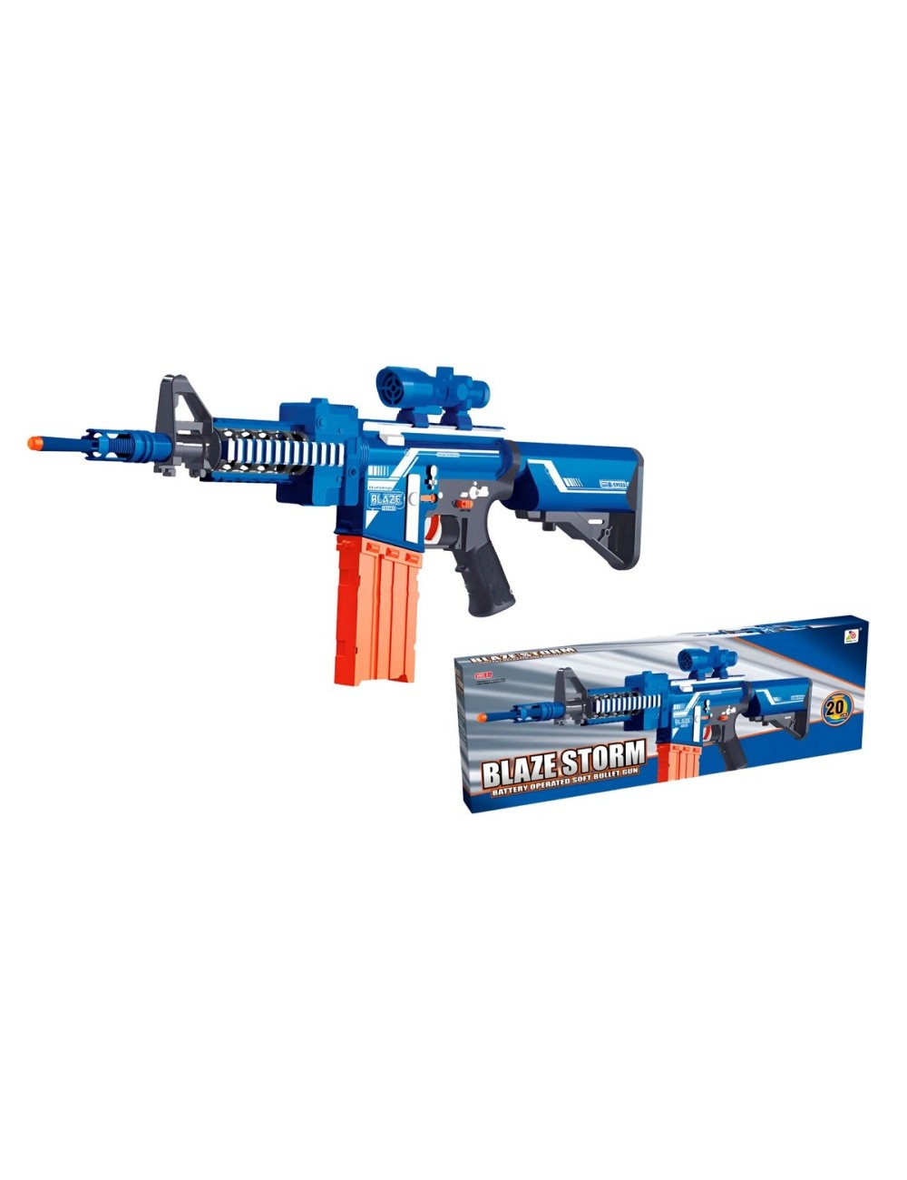 Pistola Ametralladora M4 Juguete Lanza Dardo Nerf + Bateria