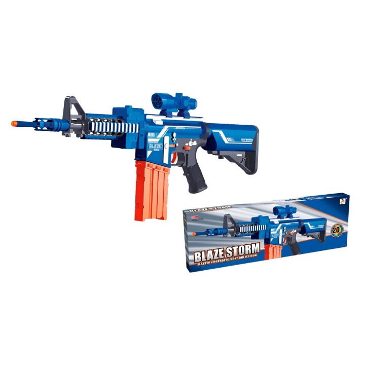 Pistola Ametralladora M4 Juguete Lanza Dardo Nerf + Bateria