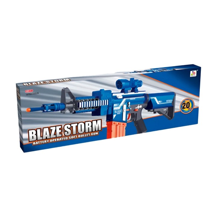 Pistola Ametralladora M4 Juguete Lanza Dardo Nerf + Bateria