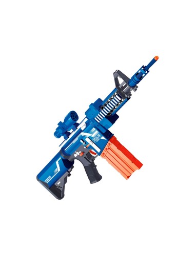 Pistola Ametralladora M4 Juguete Lanza Dardo Nerf + Bateria
