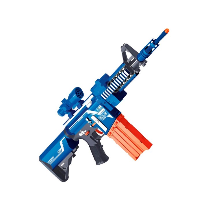 Pistola Ametralladora M4 Juguete Lanza Dardo Nerf + Bateria