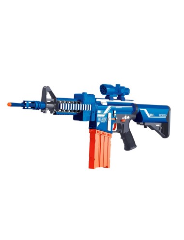 Pistola Ametralladora M4 Juguete Lanza Dardo Nerf + Bateria