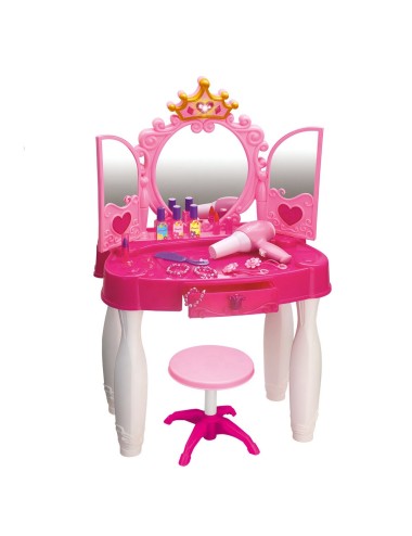Set Maquillaje Tocador Grande Princesas Castillo Peinador