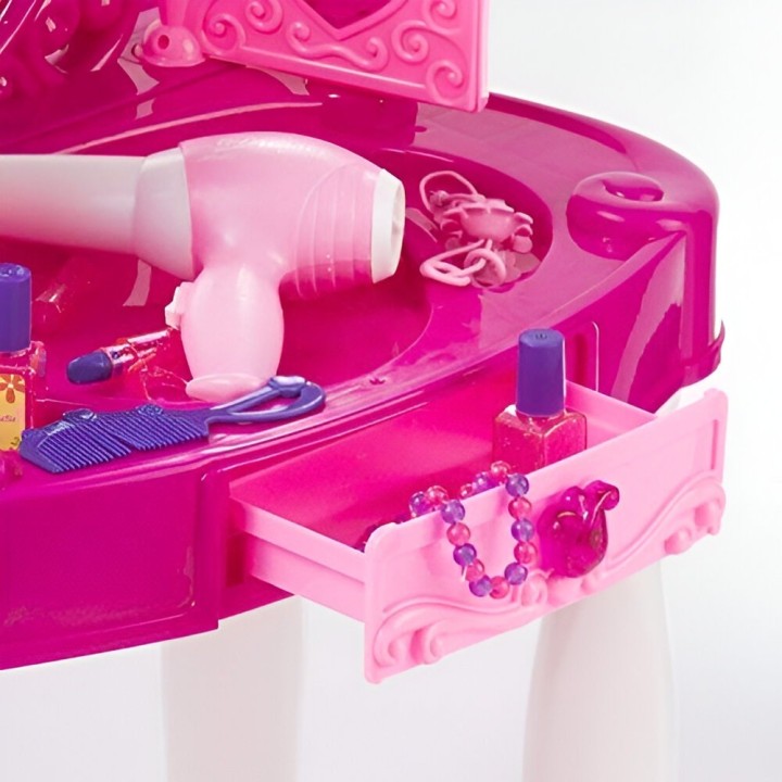 Set Maquillaje Tocador Grande Princesas Castillo Peinador