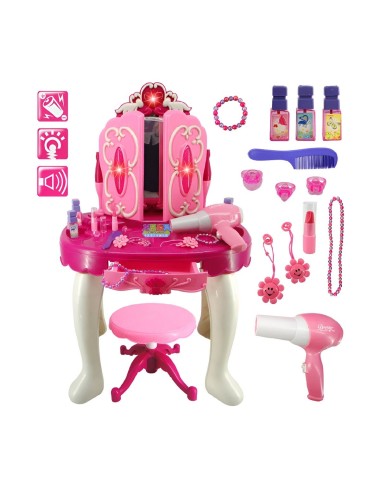 Set Maquillaje Tocador Grande Princesas Castillo Peinador