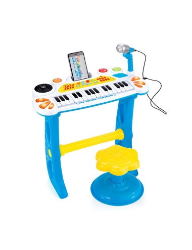Piano Organeta Teclado Musical Mesa Interactivo Niño+ Tabure
